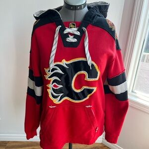 NHL Calgary Flames pullover sweatshirt Athletic Hoodie unisex Kangaroo pockets